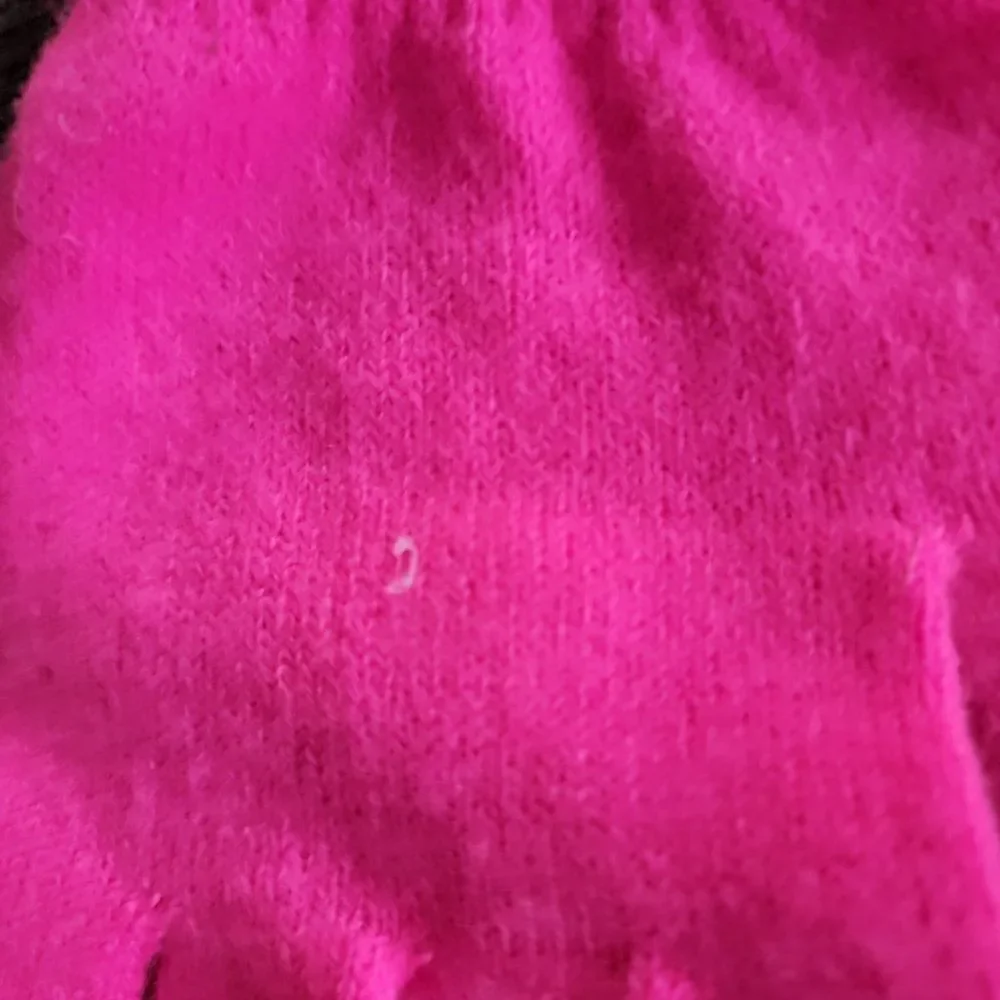 Kid's Girl Neon Pink knitted Winter Gloves Size OS